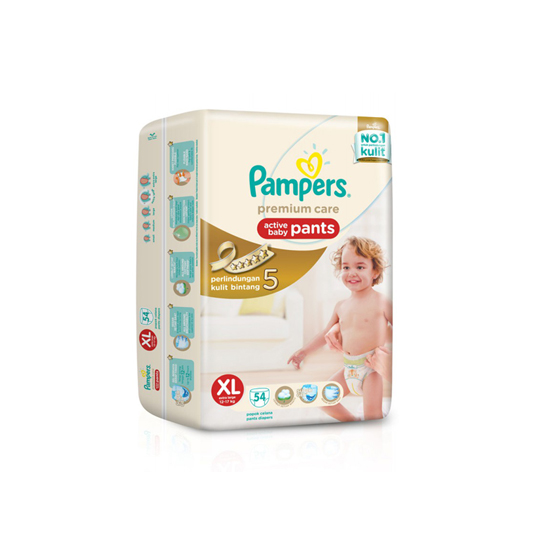 PAMPERS PREMIUM CARE ACTIVE BABY PANTS XL 54 PIECES PAMPERS PREMIUM CARE ACTIVE BABY PANTS XL 54 PIECES