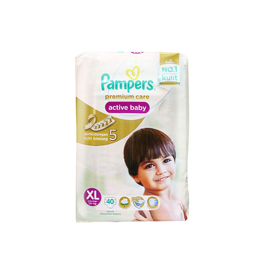 PAMPERS PREMIUM CARE ACTIVE BABY XL 40 PIECES PAMPERS PREMIUM CARE ACTIVE BABY XL 40 PIECES