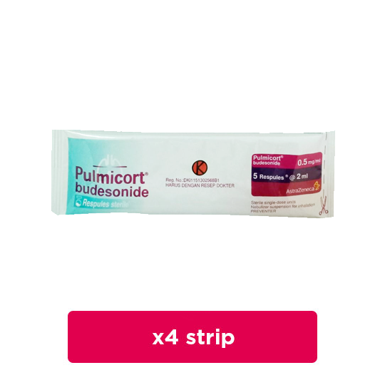 Pulmicort 0.5 mg/ml 4 Strip (5 Respules/Strip) - Obat Rutin - Kegunaan