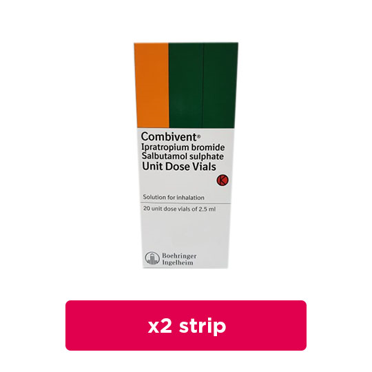 Combivent UDV 2 Strip (10 Vial/Strip) - Obat Rutin - Kegunaan, Efek
