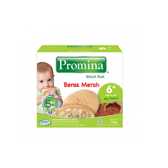 PROMINA BISKUIT RUSK BERAS MERAH 130 GR PROMINA BISKUIT RUSK BERAS MERAH 130 GR
