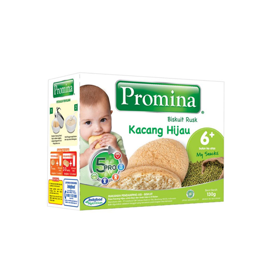 PROMINA BISKUIT RUSK KACANG HIJAU 130 GR PROMINA BISKUIT RUSK KACANG HIJAU 130 GR