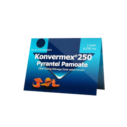 Konvermex 250 mg 2 Kaplet Kegunaan, Efek Samping, Dosis dan Aturan