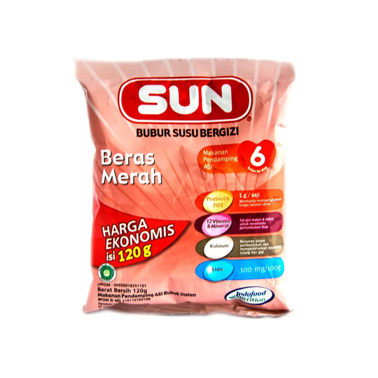 SUN BUBUR BERAS MERAH EKONOMIS 120 GR SACHET SUN BUBUR BERAS MERAH EKONOMIS 120 GR SACHET