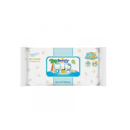 SWEETY BABY WIPES NON PARFUMED 80 PIECES SWEETY BABY WIPES NON PARFUMED 80 PIECES