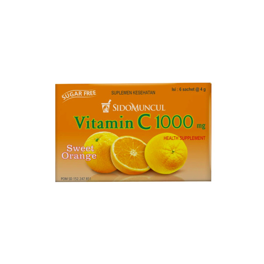 Sido Muncul Vitamin C 1000 mg Sweet Orange 6 Sachet Sido Muncul Vitamin C 1000 mg Sweet Orange 6 Sachet