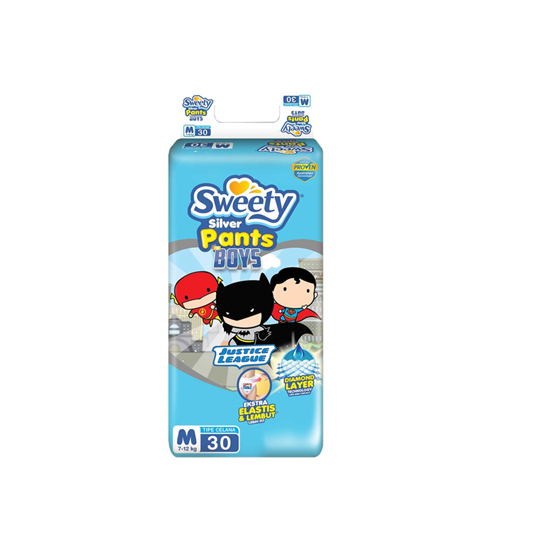 SWEETY SILVER PANTS BOYS M 30 PIECES SWEETY SILVER PANTS BOYS M 30 PIECES