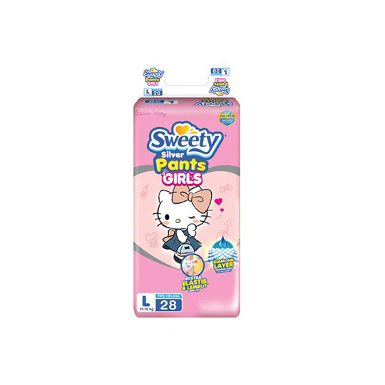 SWEETY SILVER PANTS GIRLS L 28 PIECES SWEETY SILVER PANTS GIRLS L 28 PIECES