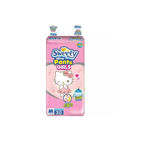 SWEETY SILVER PANTS GIRLS M 30 PIECES SWEETY SILVER PANTS GIRLS M 30 PIECES