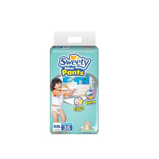 SWEETY SILVER PANTS XXL 36 PIECES SWEETY SILVER PANTS XXL 36 PIECES