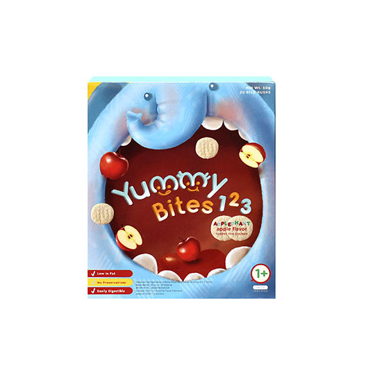 YUMMY BITES APPLE BISKUIT 123 50 GR YUMMY BITES APPLE BISKUIT 123 50 GR