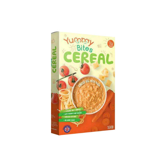 YUMMY BITES CEREAL CHEESE VEGETABLE WITH PASTA 100 GR YUMMY BITES CEREAL CHEESE VEGETABLE WITH PASTA 100 GR