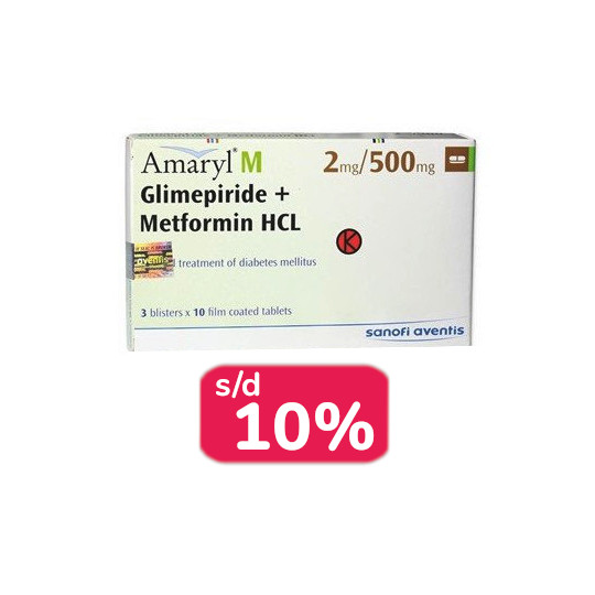 AMARYL M 2 MG/500 MG 30 TABLET - OBAT RUTIN AMARYL M 2 MG/500 MG 30 TABLET - OBAT RUTIN