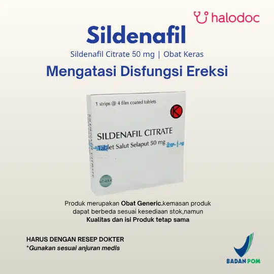 Sildenafil Citrate 50 mg 4 Tablet