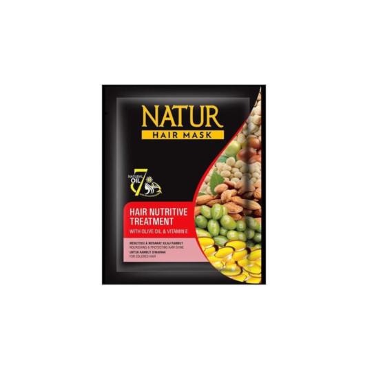Natur Hair Mask Nutritive Treament with Olive Oil & Vitamin E 15 g Natur Hair Mask Nutritive Treament with Olive Oil & Vitamin E 15 g