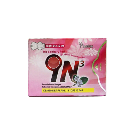 IN3 BIO SANITARY NIGHT USE 30CM 9 PADS IN3 BIO SANITARY NIGHT USE 30CM 9 PADS