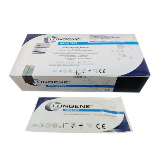 Clungene Covid-19 Antigen Rapid Test Cassette 1 Kit Clungene Covid-19 Antigen Rapid Test Cassette 1 Kit