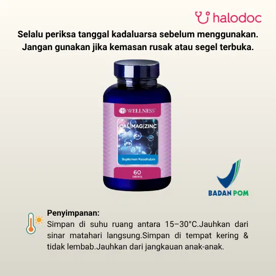 Wellness Cal/Mag/Zinc 60 Tablet - Gambar 5