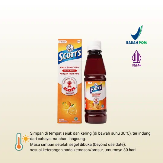 Scott's Emulsion Vita Orange 200 ml - Gambar 5