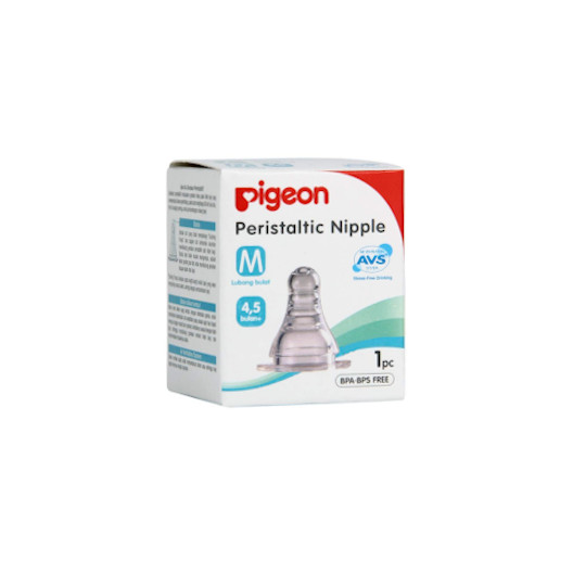 Pigeon Silicone Peristaltic Nipple M 1 Piece Pigeon Silicone Peristaltic Nipple M 1 Piece