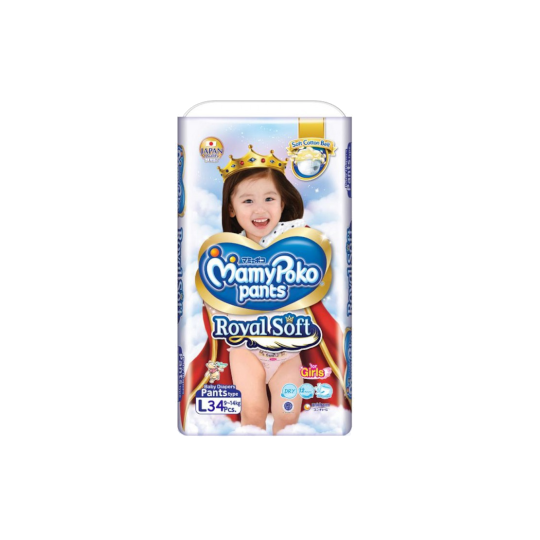 Mamy Poko Pants Royal Soft Girls L 34 Pieces Mamy Poko Pants Royal Soft Girls L 34 Pieces