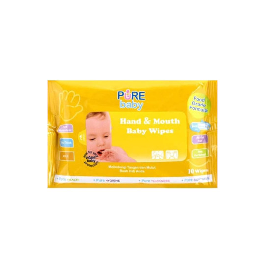 Pure Baby Hand & Mouth Wipes Orange & Chamomile 10 Pieces Pure Baby Hand & Mouth Wipes Orange & Chamomile 10 Pieces