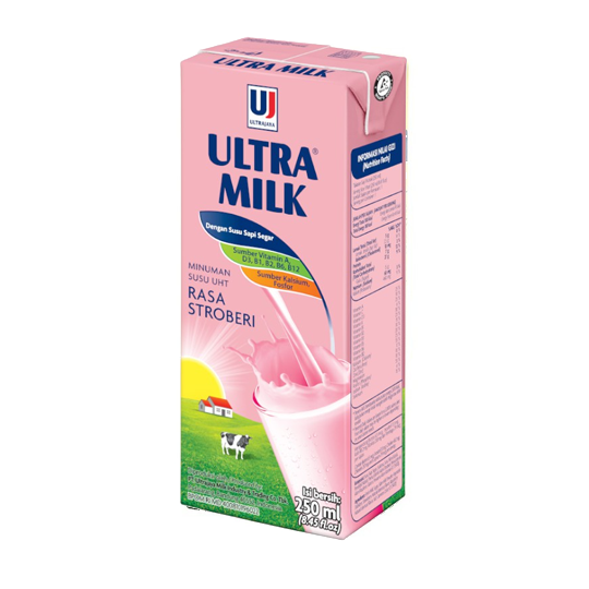Ultra Milk Stroberi 250 ml Ultra Milk Stroberi 250 ml