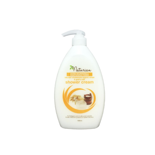 NATURIAN SHOWER CREAM WHOLESOME ORGANIC WHEAT & GOATS MILK 1000 ML NATURIAN SHOWER CREAM WHOLESOME ORGANIC WHEAT & GOATS MILK 1000 ML
