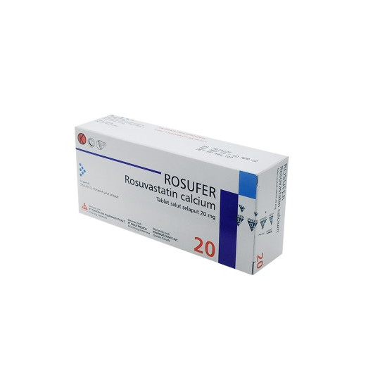 Rosufer 20 mg 3 Strip (10 Tablet/Strip) - Obat Rutin Rosufer 20 mg 3 Strip (10 Tablet/Strip) - Obat Rutin