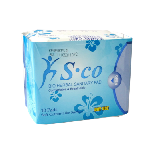 S.Co Bio Herbal Sanitary Pad Day Use 10 Pads S.Co Bio Herbal Sanitary Pad Day Use 10 Pads