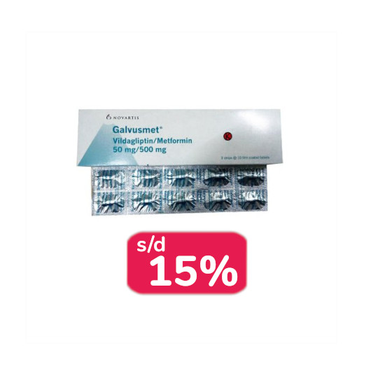 GALVUSMET 50 MG/500 MG 30 TABLET - OBAT RUTIN GALVUSMET 50 MG/500 MG 30 TABLET - OBAT RUTIN