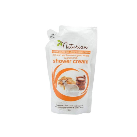 Naturian Shower Cream Wholesome Organic Wheat & Goats Milk 450 ml Naturian Shower Cream Wholesome Organic Wheat & Goats Milk 450 ml