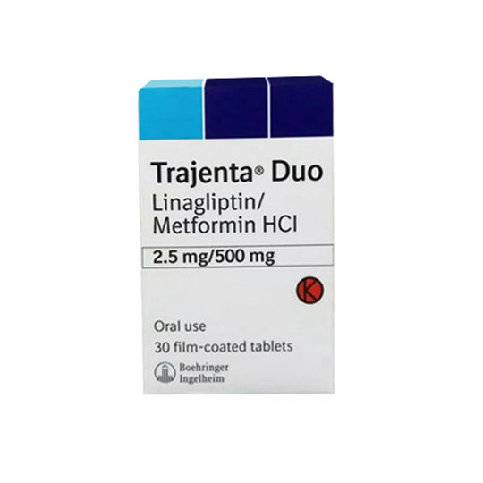 Trajenta Duo 2.5 mg/500 mg 3 Strip (10 Tablet/Strip) - Obat Rutin Trajenta Duo 2.5 mg/500 mg 3 Strip (10 Tablet/Strip) - Obat Rutin