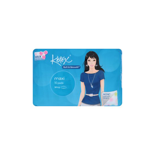 Kotex Soft Smooth Maxi 10 Pads Kotex Soft Smooth Maxi 10 Pads