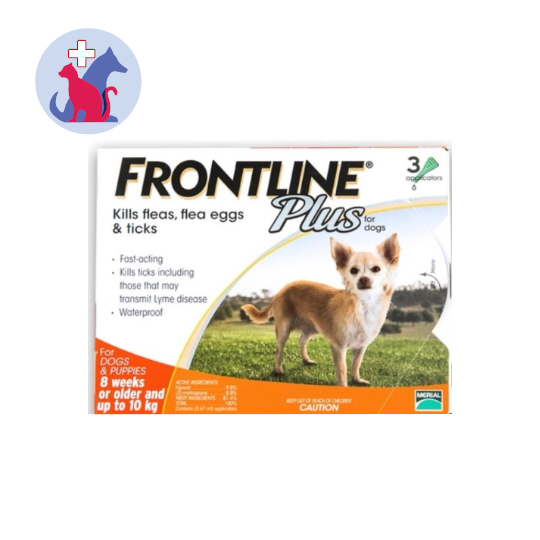 Frontline Plus for Dogs & Puppies 8 Weeks Or Older And Up To 10 kg 0.67 ml Tube Kegunaan, Efek
