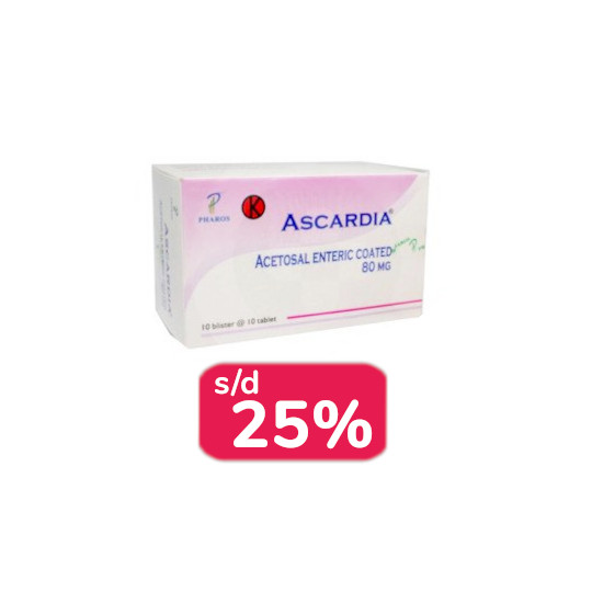 ASCARDIA 80 MG 30 TABLET - OBAT RUTIN ASCARDIA 80 MG 30 TABLET - OBAT RUTIN
