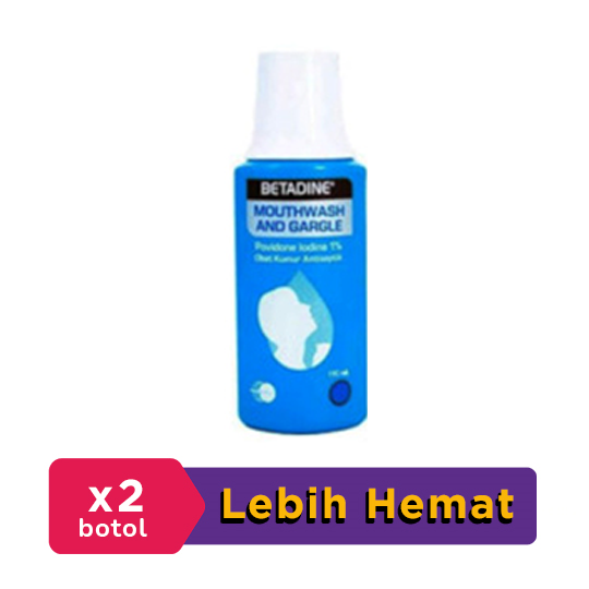 Betadine Mouthwash and Gargle 100 ml 2 Botol Hemat Borongan
