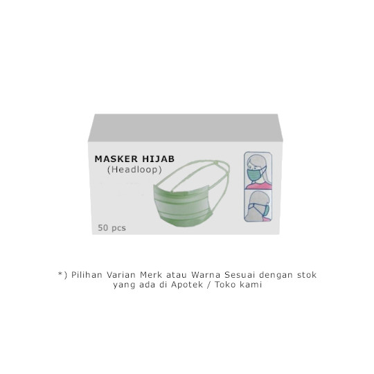 Masker Hijab (Headloop) 50 Pieces Masker Hijab (Headloop) 50 Pieces