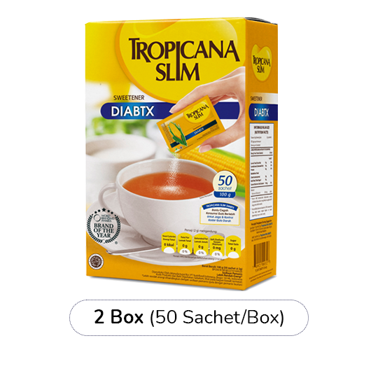 Tropicana Slim Sweetener Diabtx 2 Box (50 Sachet/Box) - Hemat Borongan Tropicana Slim Sweetener Diabtx 2 Box (50 Sachet/Box) - Hemat Borongan
