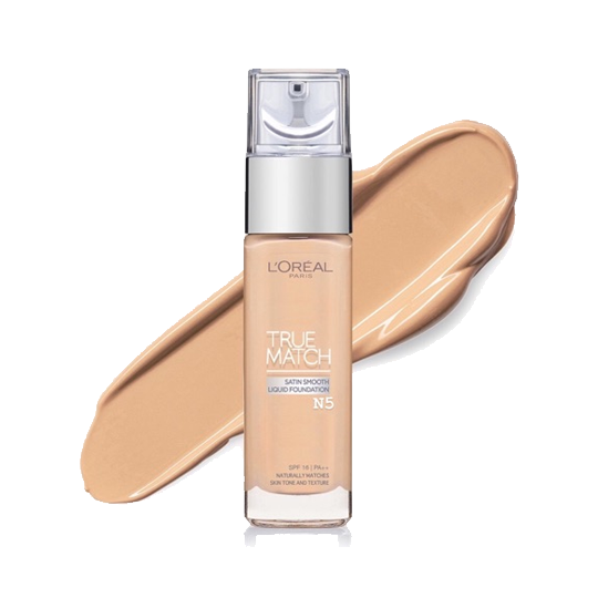 Loreal True Match Smooth Satin Liquid Foundation N5 Nude Cream Loreal True Match Smooth Satin Liquid Foundation N5 Nude Cream