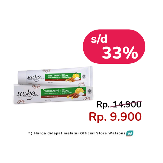 SASHA WHITENING SIWAK LEMON & GARAM TOOTHPASTE 150 G SASHA WHITENING SIWAK LEMON & GARAM TOOTHPASTE 150 G