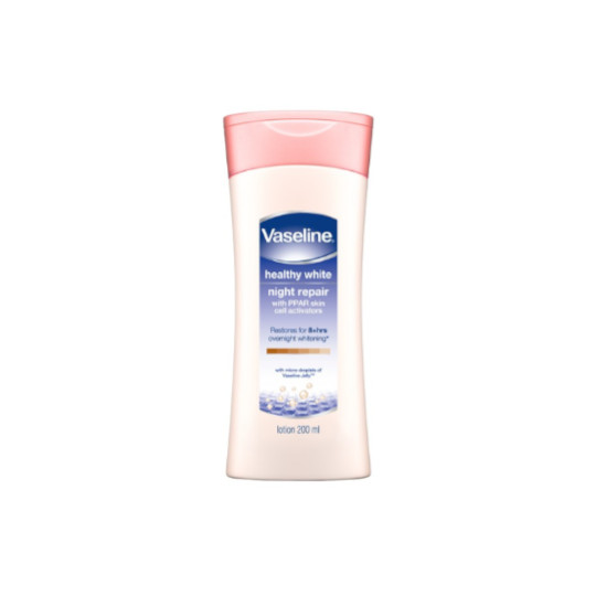VASELINE HAND BODY LOTION HEALTHY WHITE NIGHT REPAIR 200ML VASELINE HAND BODY LOTION HEALTHY WHITE NIGHT REPAIR 200ML