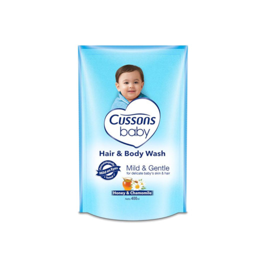 Cussons Baby Hair & Body Wash Mild & Gentle Refill 400 ml Kegunaan