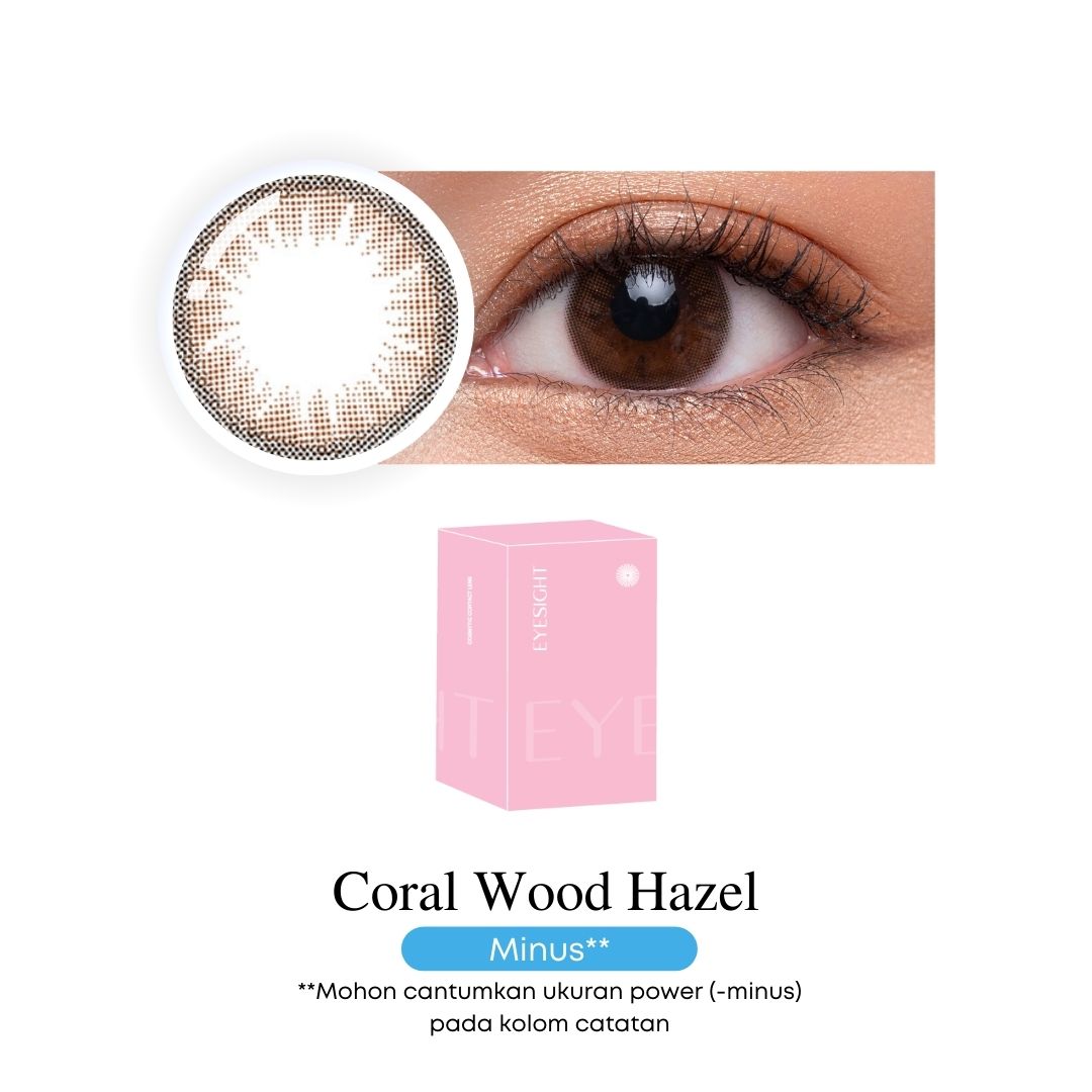 Eyesight EOS Coral Wood Hazel Softlens Minus Eyesight EOS Coral Wood Hazel Softlens Minus