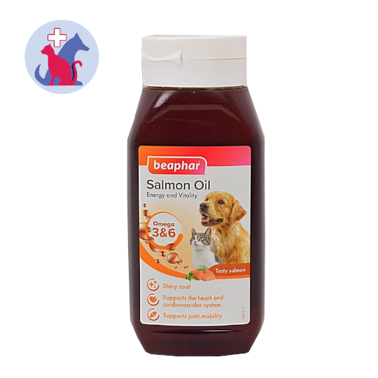 Beaphar Salmon Oil Omega 3 & 6 for Dogs And Cats 425 ml Kegunaan, Efek Samping, Dosis dan