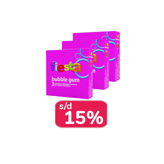 Kondom Fiesta Bubble Gum 3 Box (@ 3 Pieces) - Lebih Hemat Kondom Fiesta Bubble Gum 3 Box (@ 3 Pieces) - Lebih Hemat