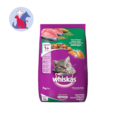 Whiskas Adult Cat 1+ Years Tuna Flavor 7 kg Kegunaan, Efek Samping