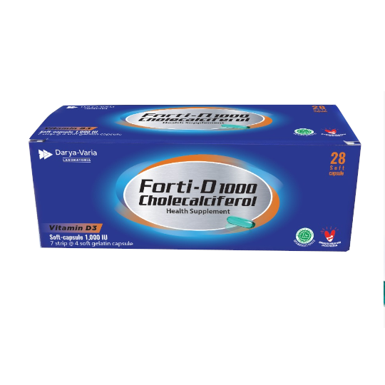 Forti-D 1000 Vitamin D3 4 Kapsul Forti-D 1000 Vitamin D3 4 Kapsul