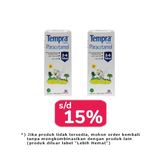 TEMPRA SIRUP 60 ML 2 BOTOL - LEBIH HEMAT TEMPRA SIRUP 60 ML 2 BOTOL - LEBIH HEMAT