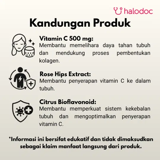 Norvine Vitamin C 500 mg with Bioflavonoid Complex 60 Kaplet - Gambar 2
